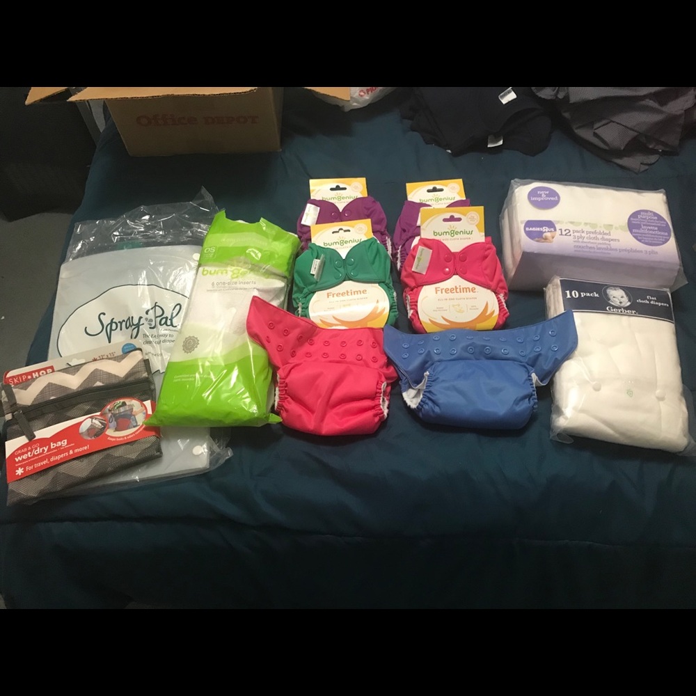 Cloth diaper set (all items included in sale)
